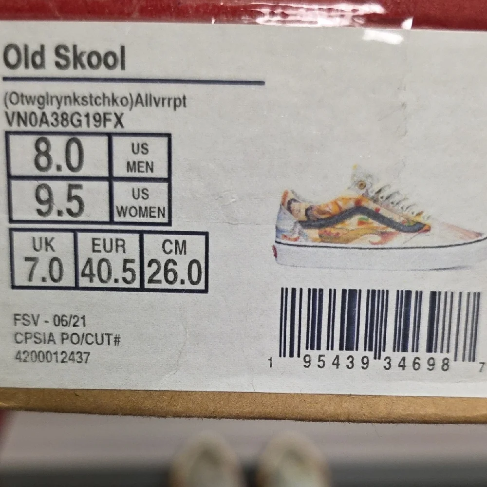 Vans Old Skool Art Print Men’s 8 Women’s 9.5 New